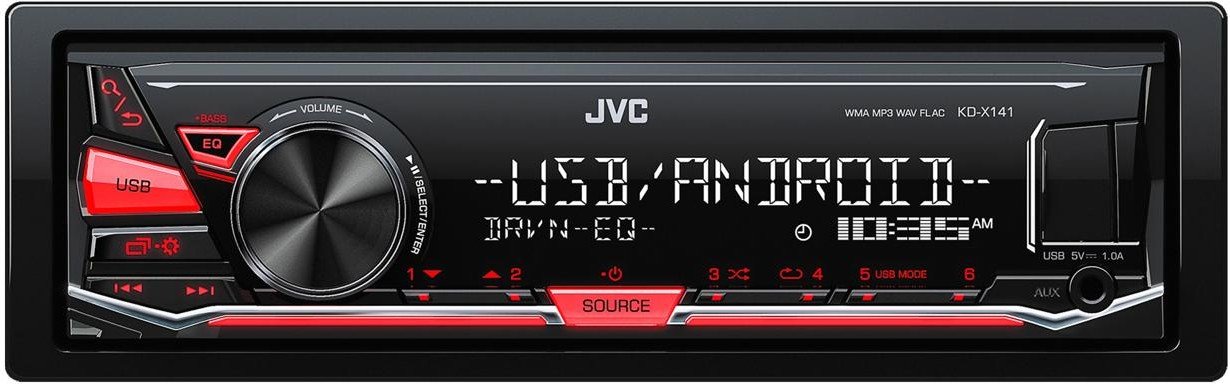 Автомагнитола JVC KD-X141 купить | ELMIR - цена, отзывы, характеристики