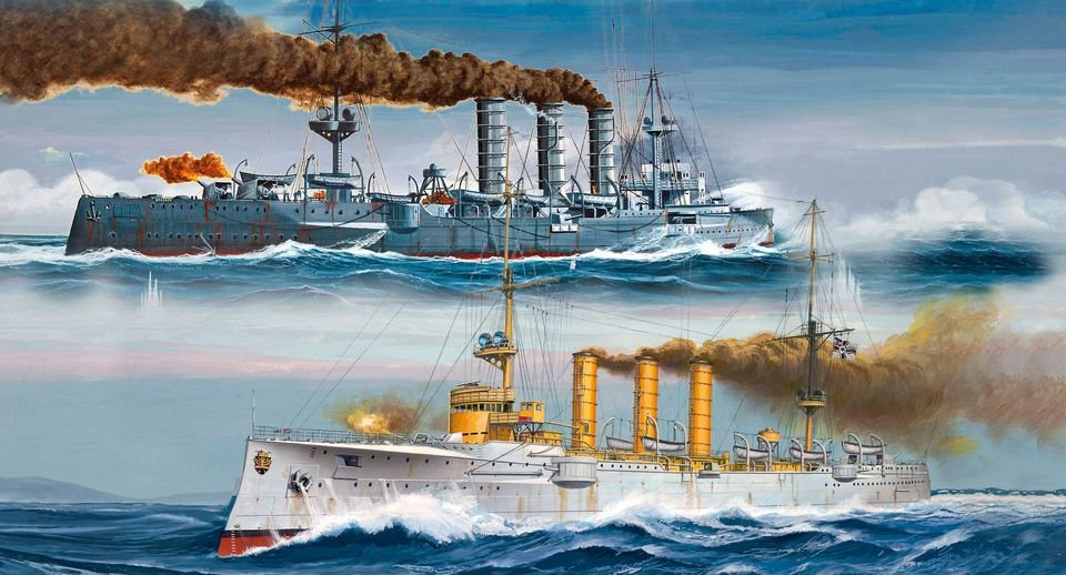 Набор моделей Revell Немецкие крейсеры Дрезден и Эмден 1:350