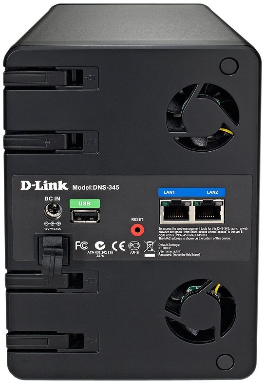 Сетевое хранилище NAS D-Link DNS-345 купить | ELMIR - цена, отзывы ...