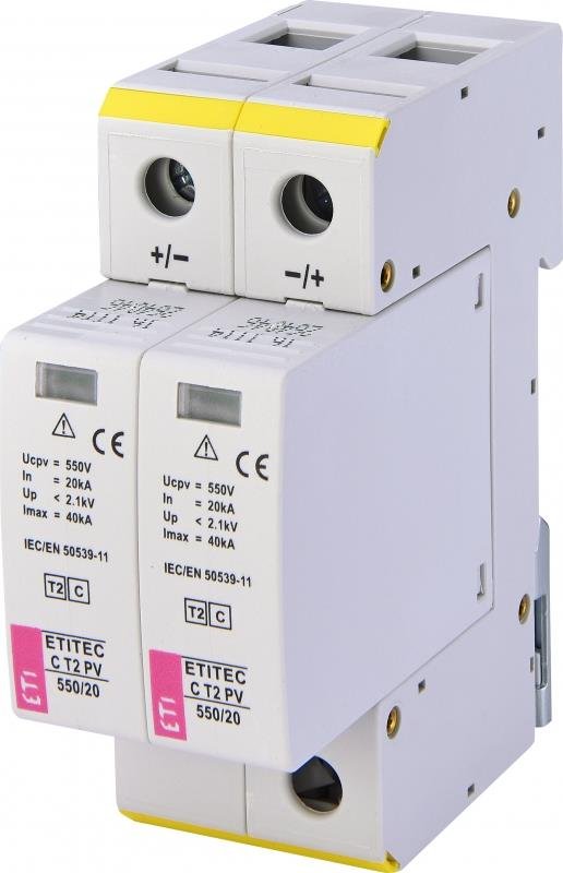 Ограничитель перенапряжения ETI ETITEC C T2 PV 550/20 (2440429) купить ...