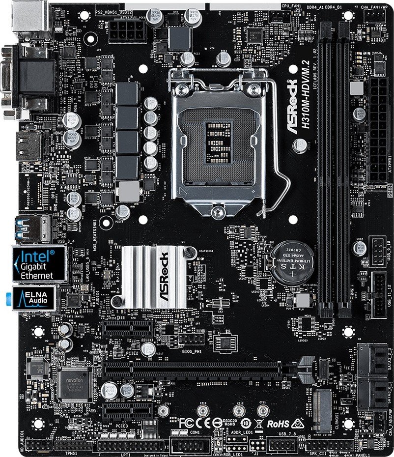 Материнская плата ASRock H310M-HDV/M.2 s-1151 H310 купить | Elmir ...