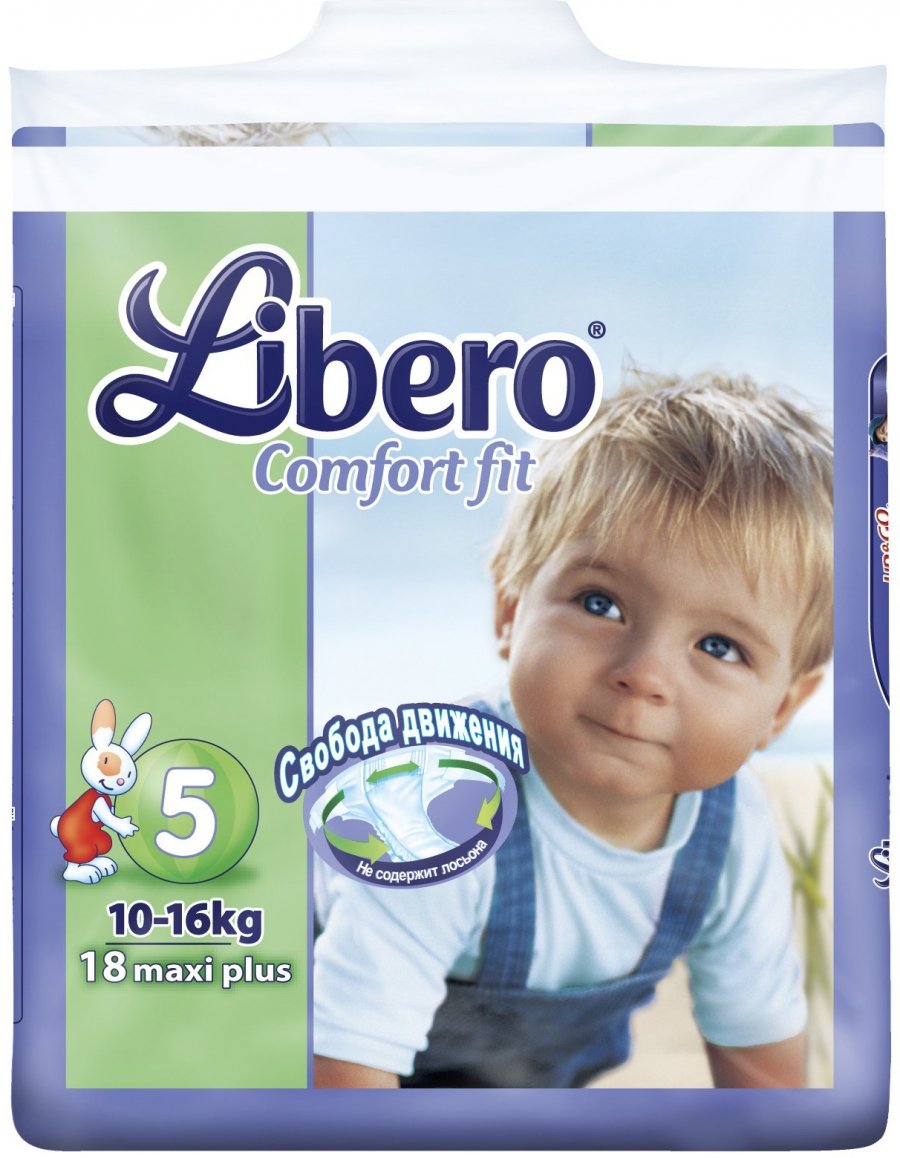 Libero Comfort фит макси Плюс подгузники №18 10-16кг, эс си эй хайджин продактс (7322540331349)