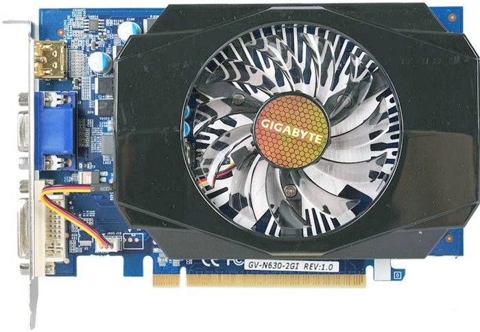 Видеокарта GigaByte PCI-E GeForce GT630 2GB DDR3 (GV-N630-2GI) - купить ...