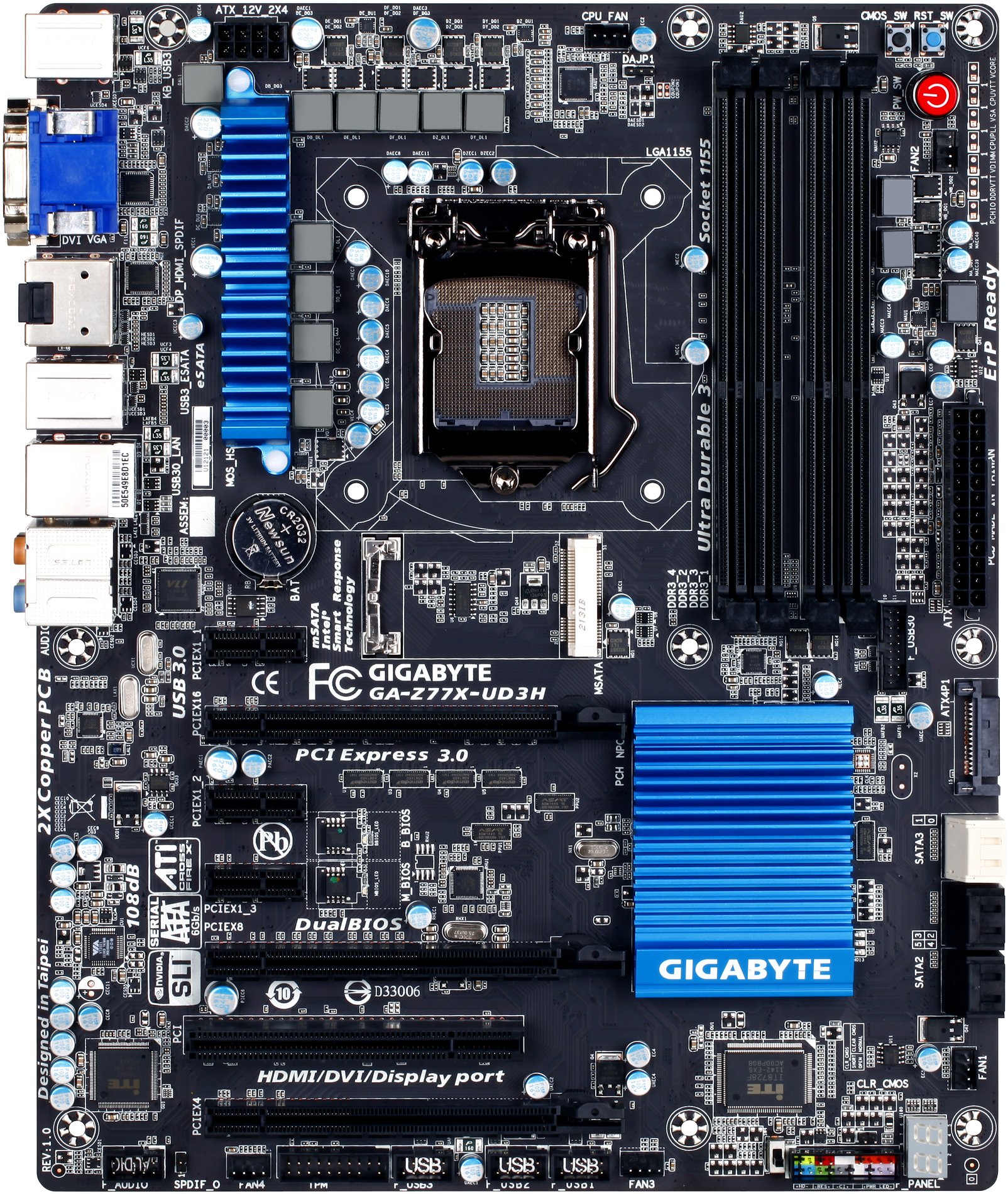 Материнская плата s-1155 Z77 GigaByte GA-Z77X-UD3H-WB ATX купить ...