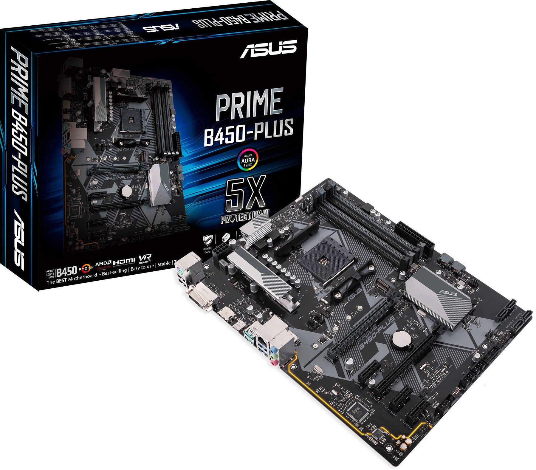 Материнская плата s-AM4 AMD B450 Asus Prime B450-Plus ATX купить ...