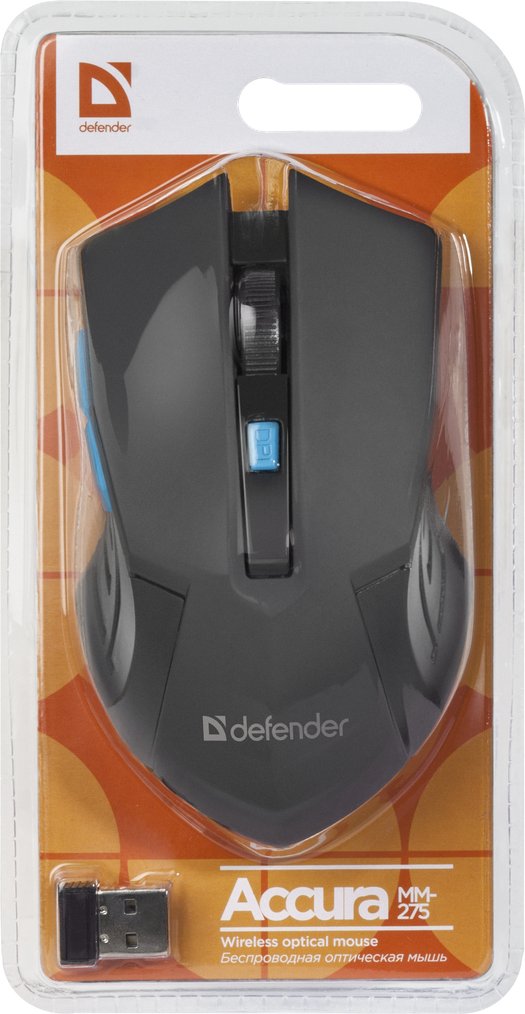 Мышь Defender Accura MM-275 Wireless Blue (52275) купить | ELMIR - цена ...