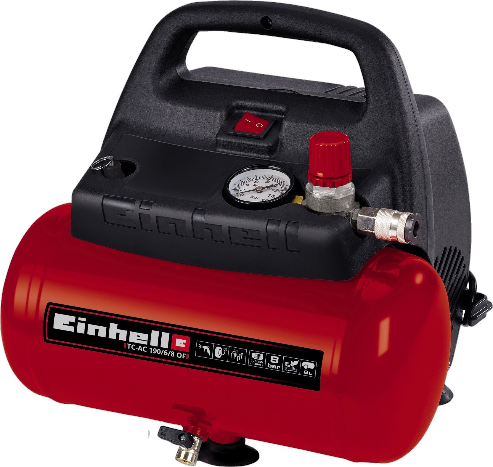 Компрессор Einhell TC-AC 190/6/8 OF (4020495) купить | ELMIR - цена ...