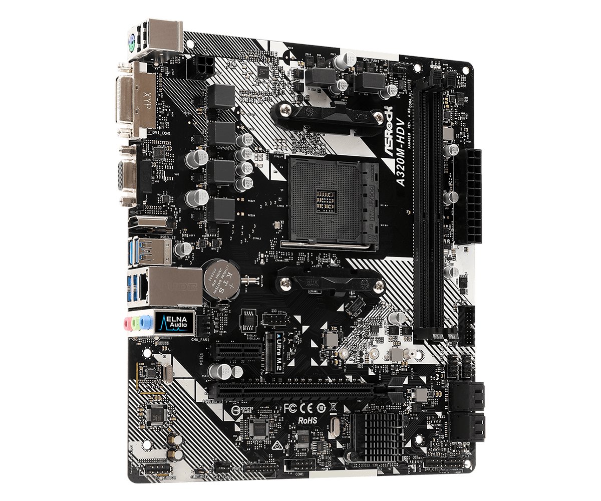 Материнская плата ASRock A320M-HDV R4.0 s-AM4 A320 купить | Elmir ...