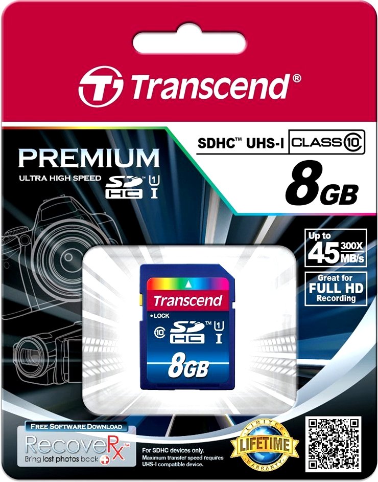 Карта памяти SDHC 8GB Transcend UHS-I 300X (TS8GSDU1) купить | ELMIR ...