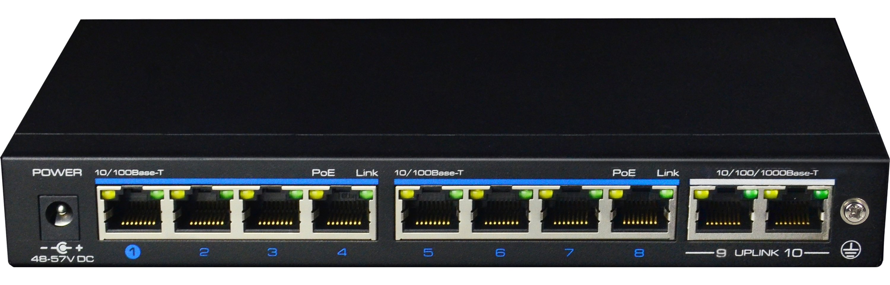Gs1008hp. Nis-3200-208gs (62g8sfp2) nsgate коммутатор unmanaged: 8 10/100/1000base-t + 2 sfp/1g, 12-48vdc, -40~75°с. Ethernet 10/100 base-tx и fx. Poe-коммутатор 24-канальный, гигабитный, 2xrj45+2xsfp uplink. Ethernet 100base-tx звезда.