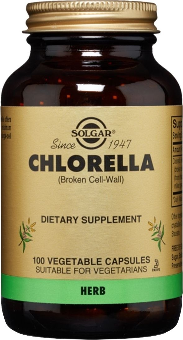 Хлорелла Solgar Broken Cell-Wall Chlorella 100 растительных капсул ...