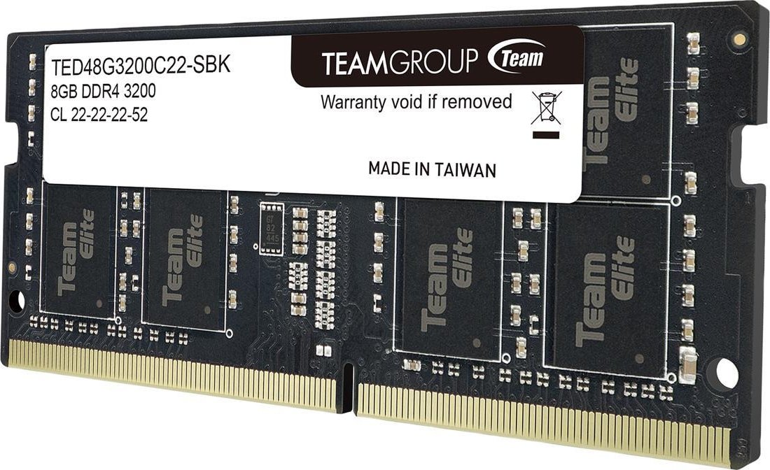 Модуль памяти SO-DIMM Team DDR4 8GB 3200MHz Elite (TED48G3200C22-S01 ...