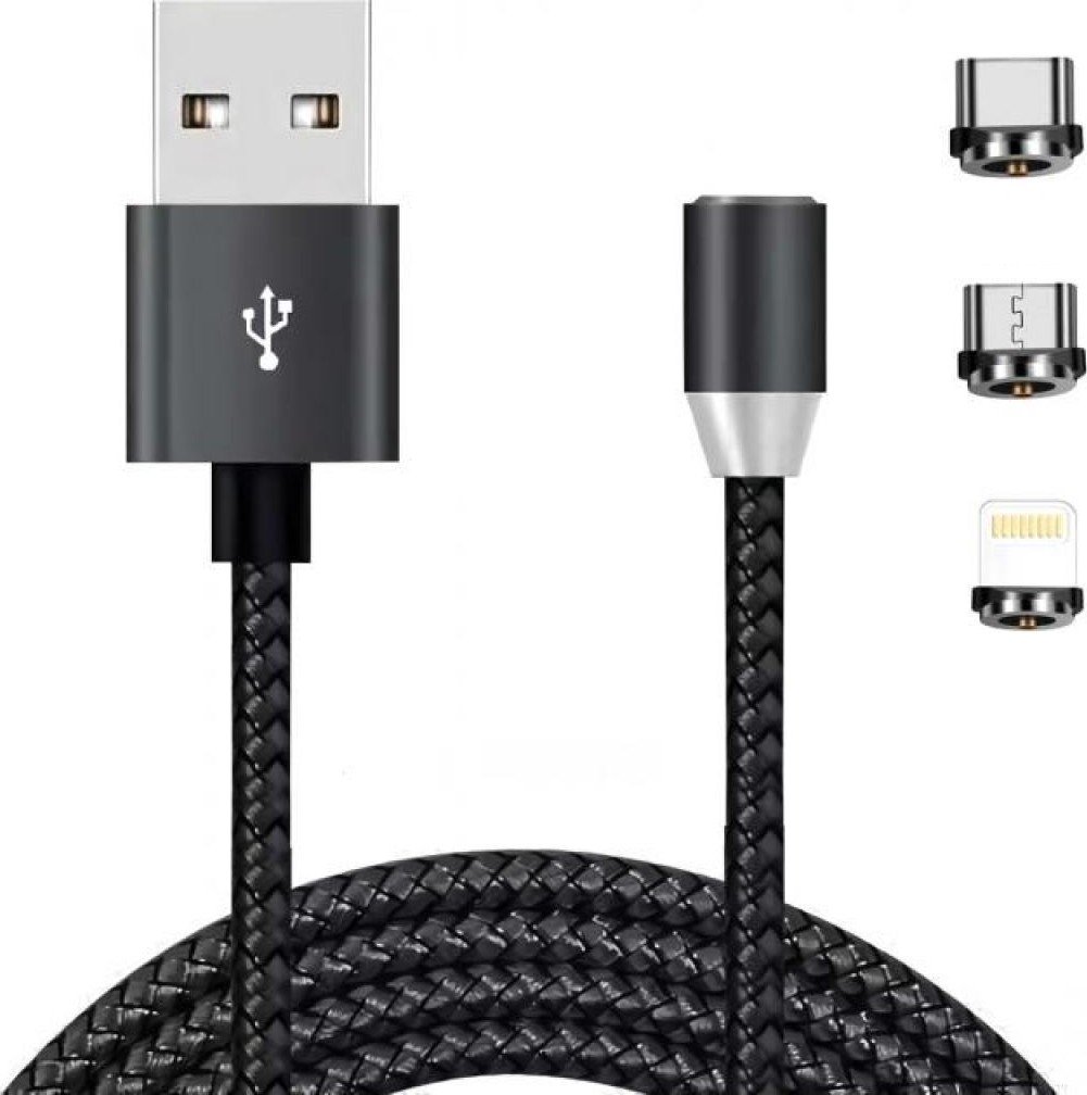 Кабель USB2.0 AM -> Lightning/micro-USB/Type C XoKo Magneto 1.2 м (SC ...