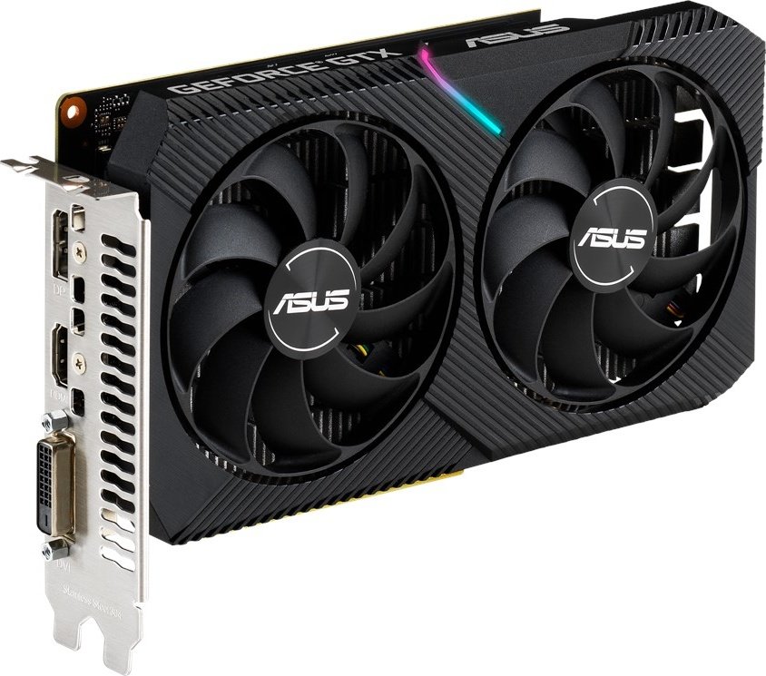 Видеокарта Asus PCI-E GeForce GTX1650 4GB DDR6 (DUAL-GTX1650-O4GD6-MINI ...