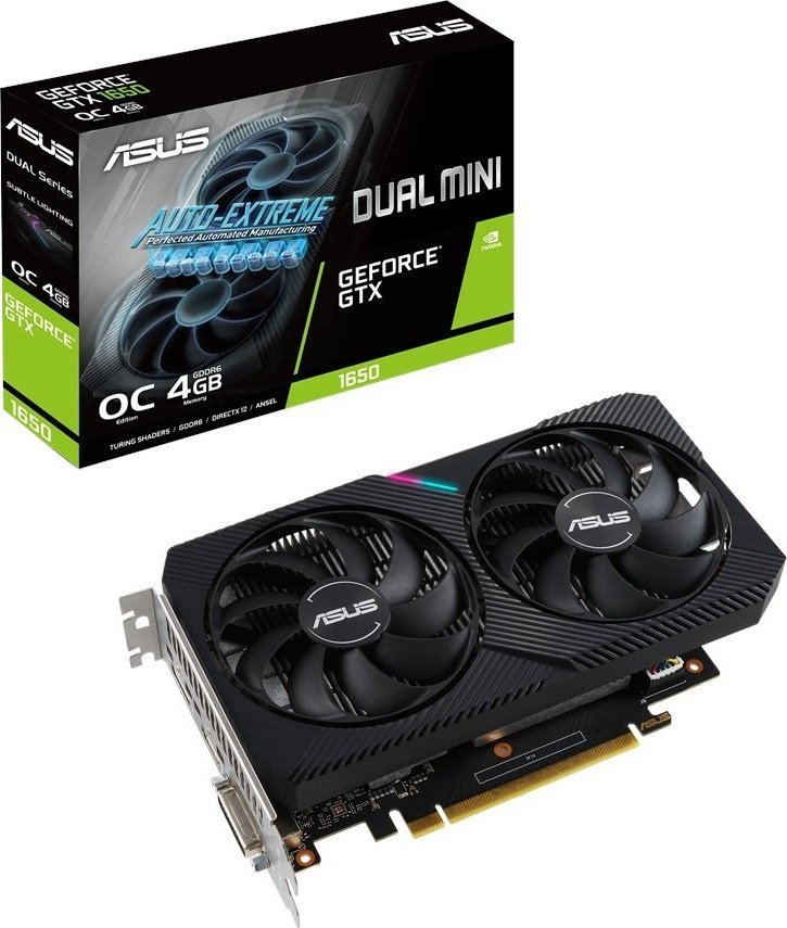 Видеокарта Asus PCI-E GeForce GTX1650 4GB DDR6 (DUAL-GTX1650-O4GD6-MINI ...