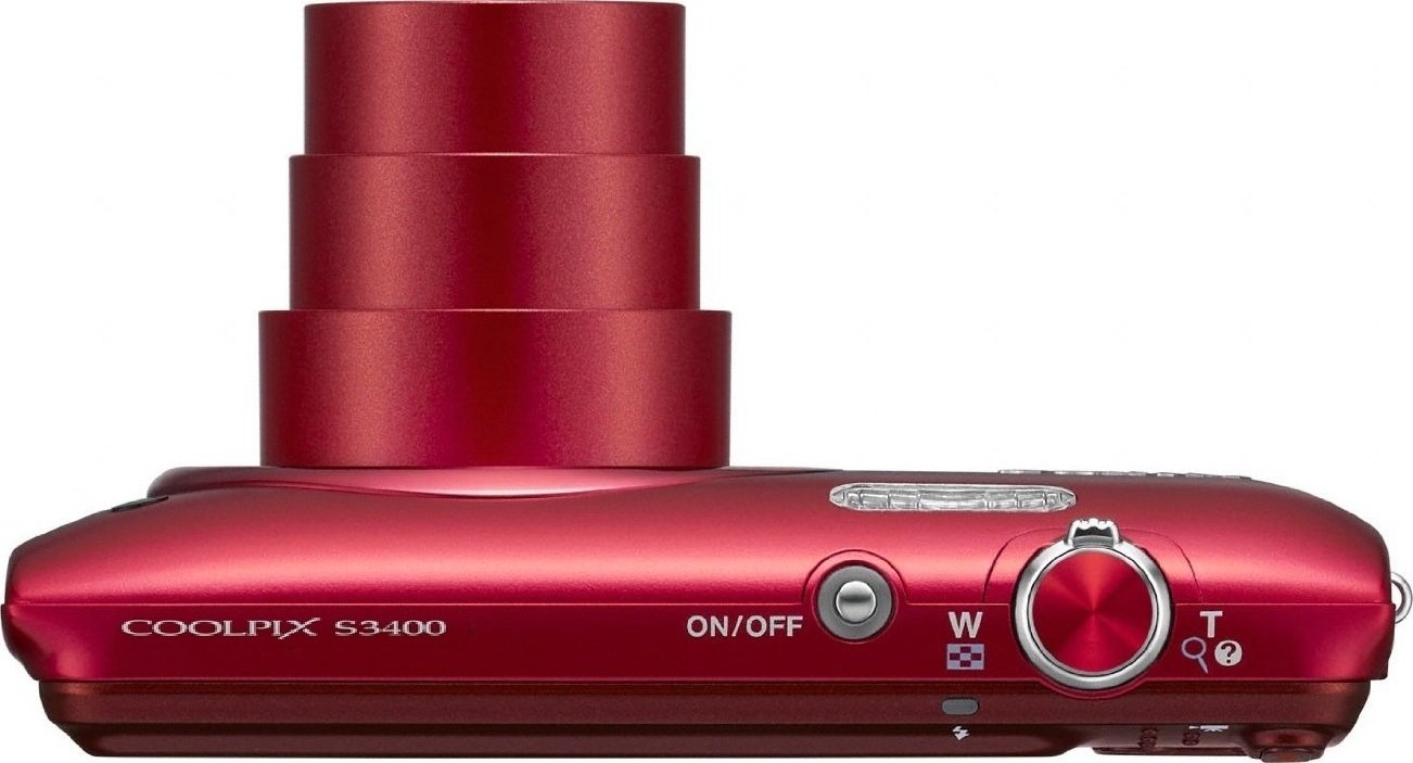 Цифровая фотокамера Nikon Coolpix S3400 Red купить | ELMIR - цена