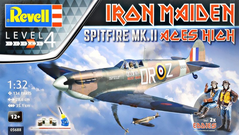 Revell 1:32 Scale Iron Maiden 'Aces High' Spitfire MKII Plastic