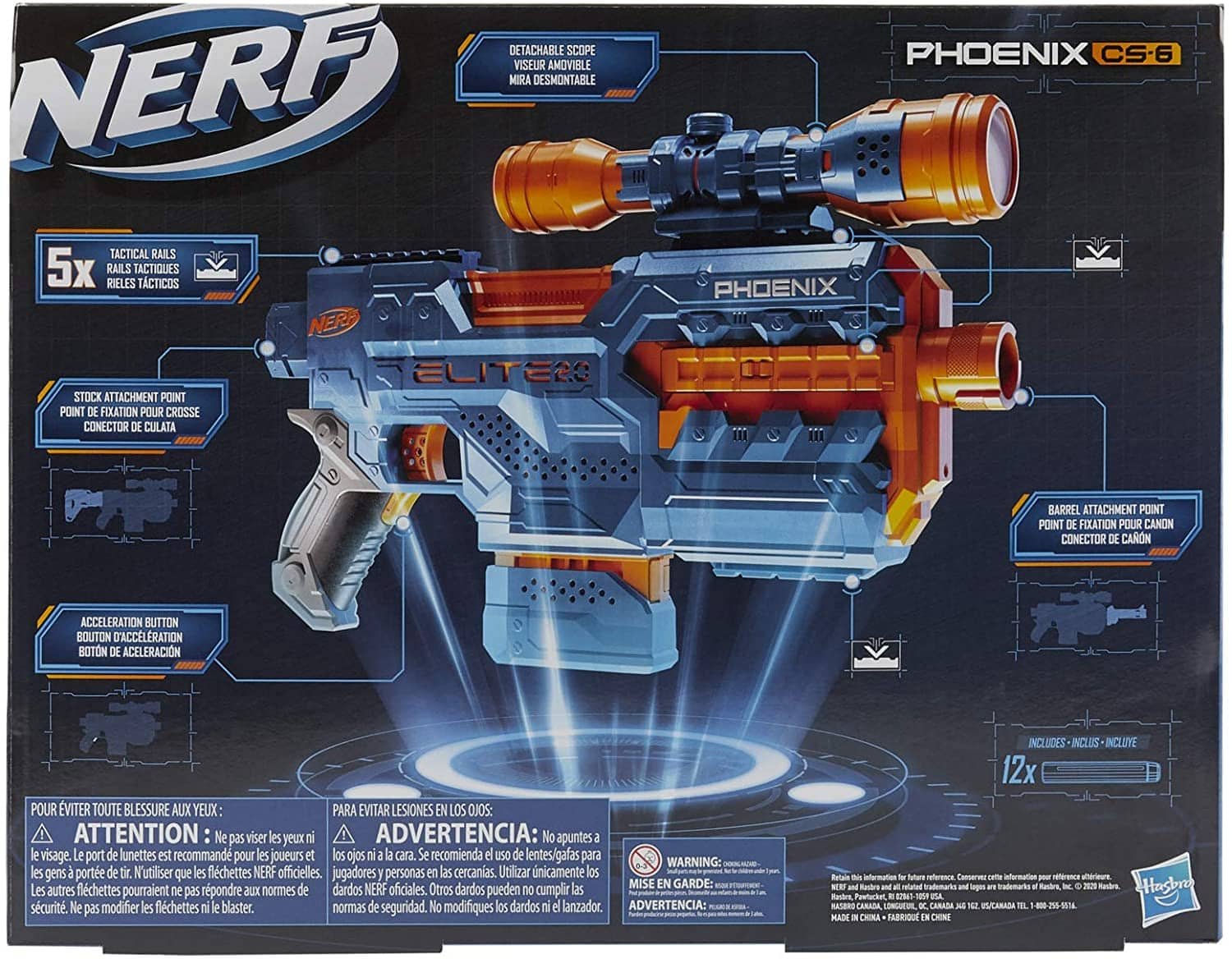 Бластер Nerf Elite 2.0 Phoenix CS-6 (E9961) купить | ELMIR - цена