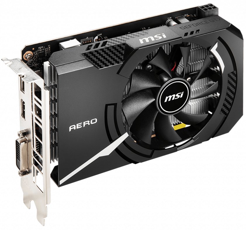 Видеокарта MSI PCI-E GeForce GTX1650 4GB DDR6 (GTX 1650 D6 AERO ITX V1 ...