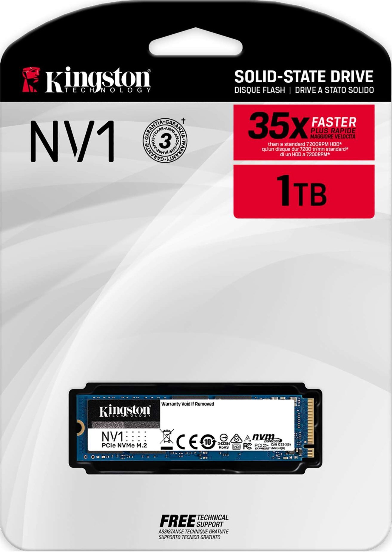 SSD-накопитель M.2 1TB Kingston NV1 (SNVS/1000G) купить | ELMIR