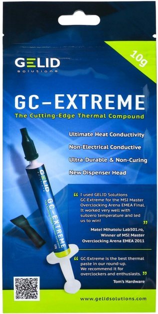 Термопаста Gelid GC-Extreme 10g (TC-GC-03-02/4897025780583) купить ...