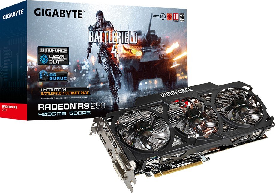 Gv R929oc Gigabyte Amd Radeon R9 290 GIGABYTE WINDFORCE Radeon R9