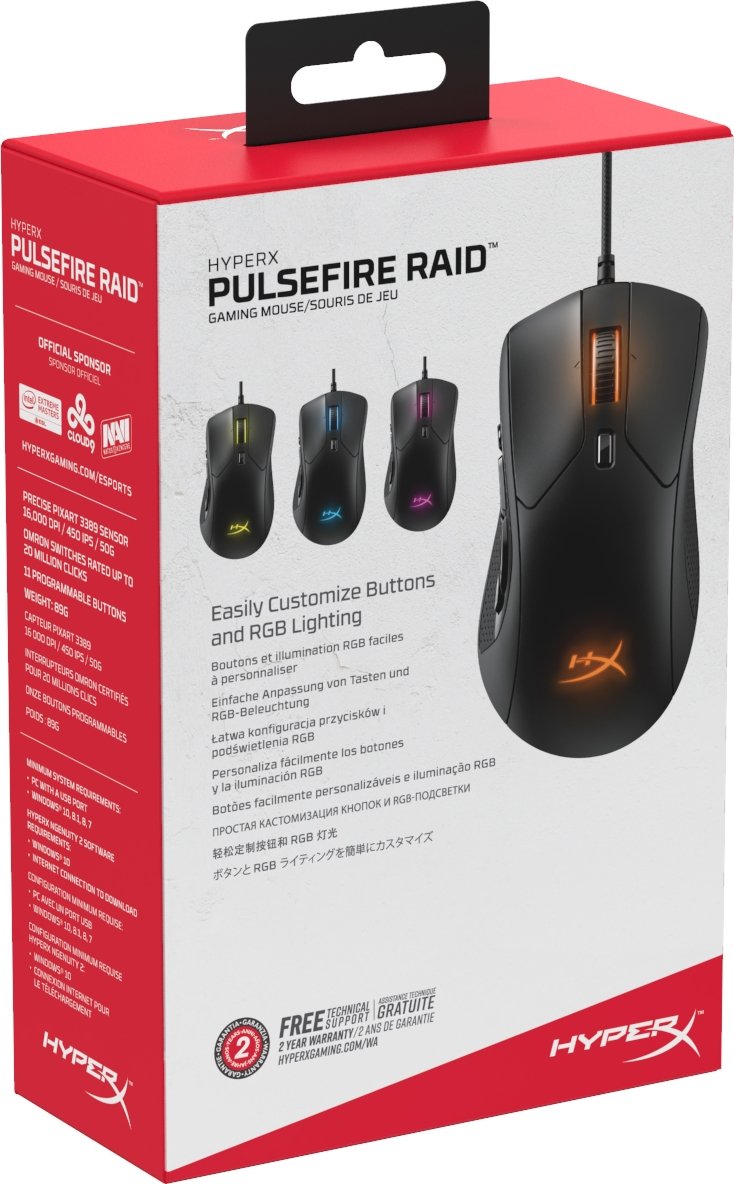 Мышь HyperX Pulsefire Raid Black (4P5Q3AA) купить | ELMIR - цена ...