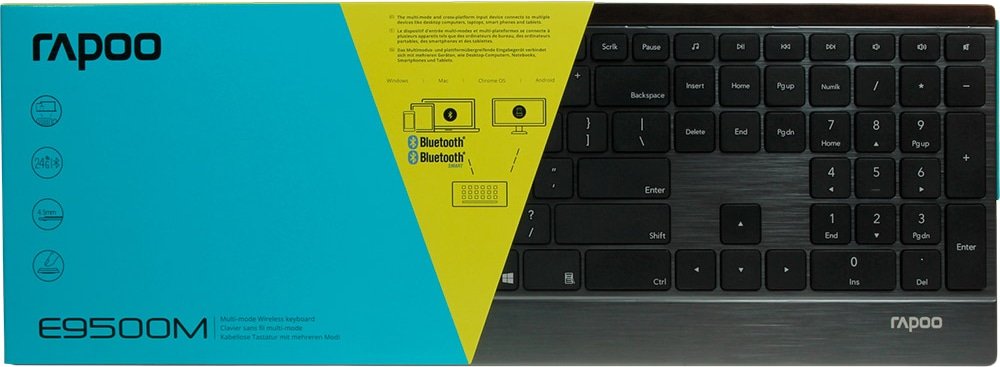 Клавиатура Rapoo E9500M Wireless Black купить | Elmir - цена, отзывы ...