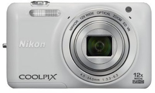 Цифровая фотокамера Nikon Coolpix S6600 White купить | ELMIR