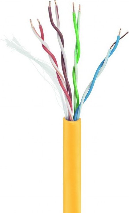 Кабель UTP 5e (бухта, 305м) Cablexpert Yellow UPC-5004E-SOL-Y купить ...