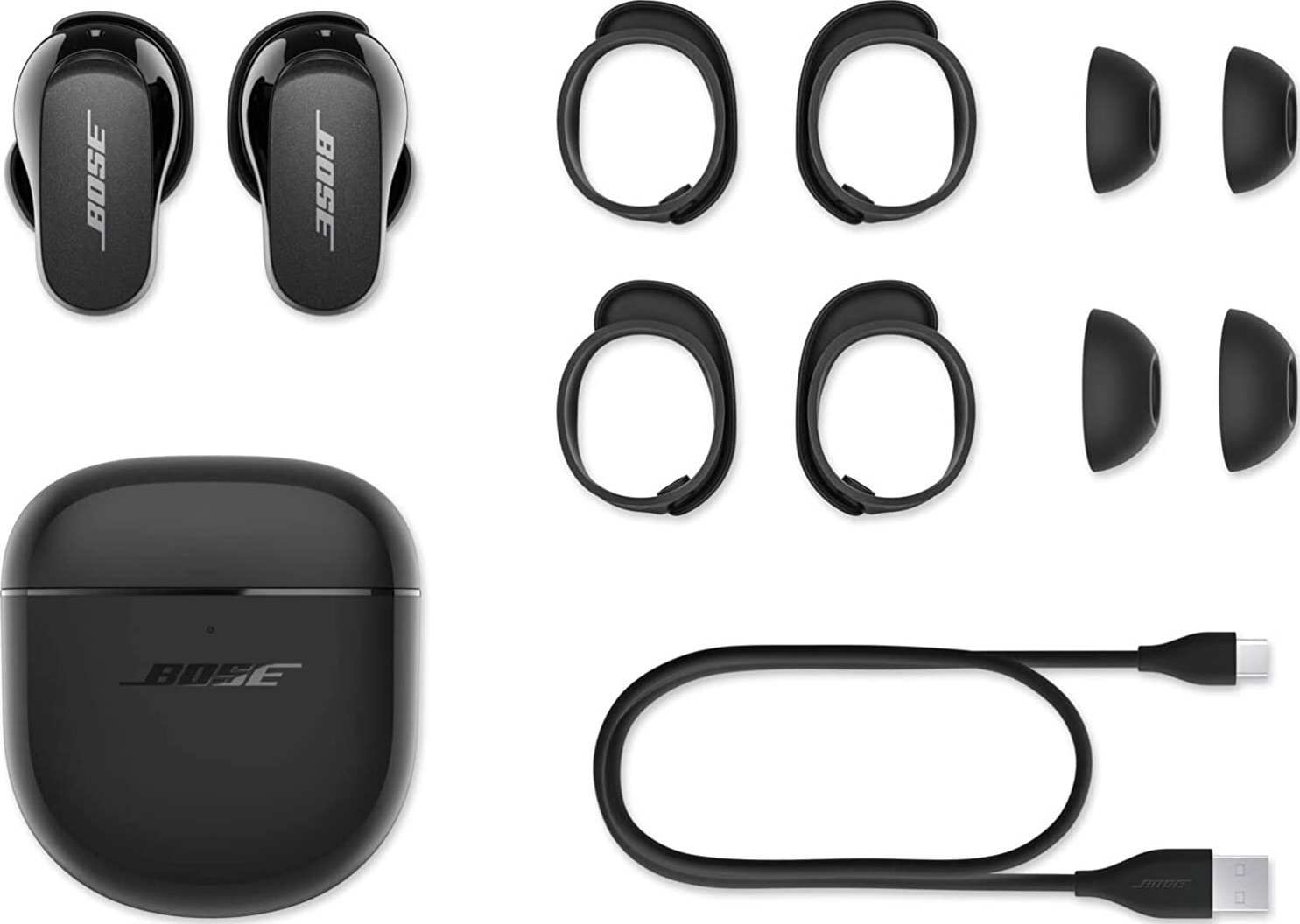 Наушники Bose QuietComfort Earbuds II Triple Black купить | ELMIR