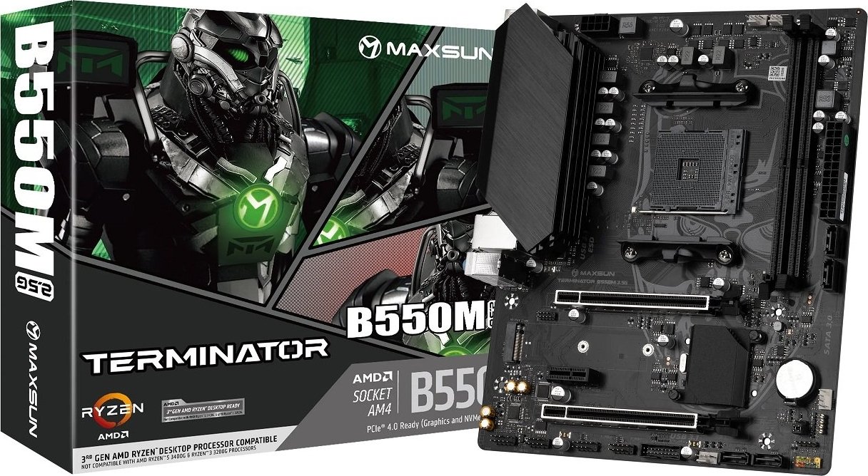 Материнская плата Maxsun Terminator B550M 2.5G s-AM4 B550 купить ...