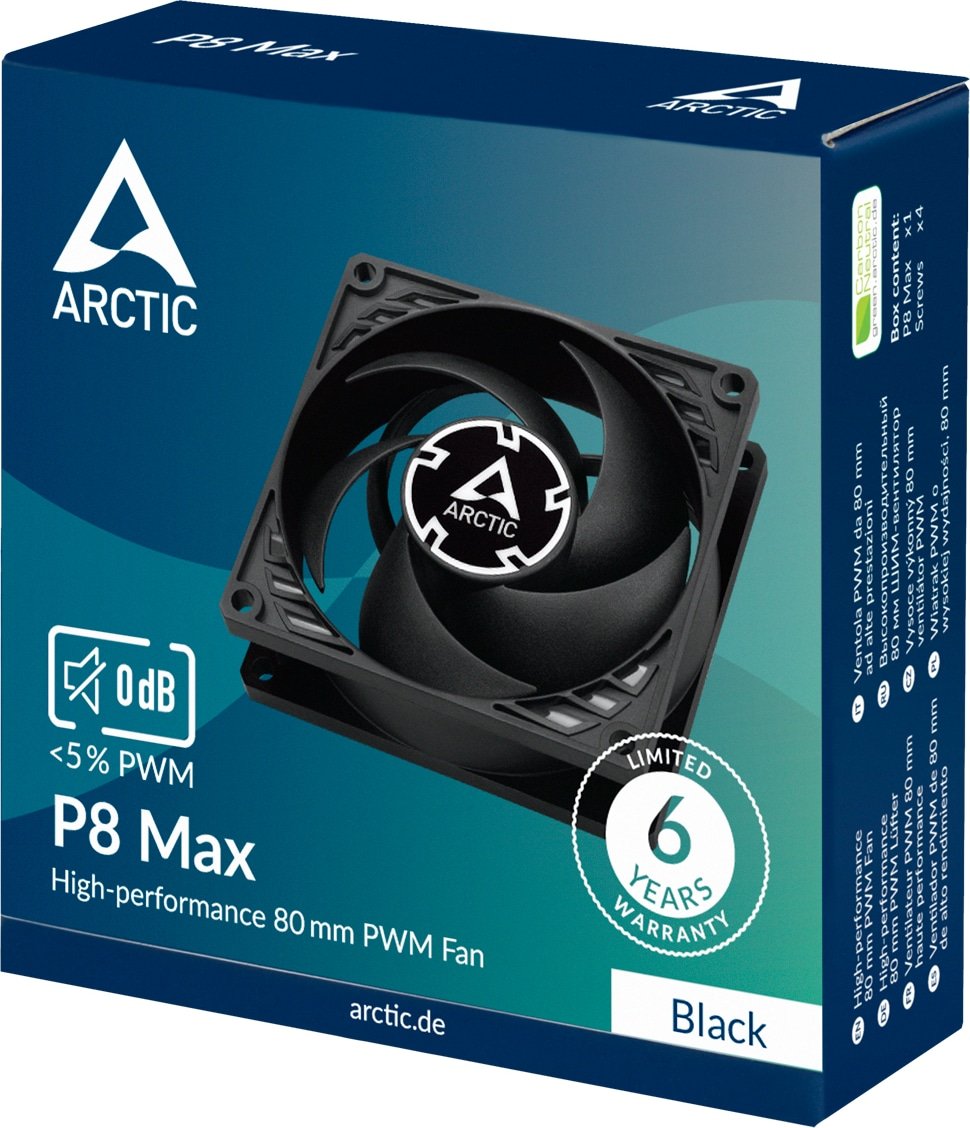 Кулер для корпусу Вентилятор для корпусу 80mm Arctic P8 Max
