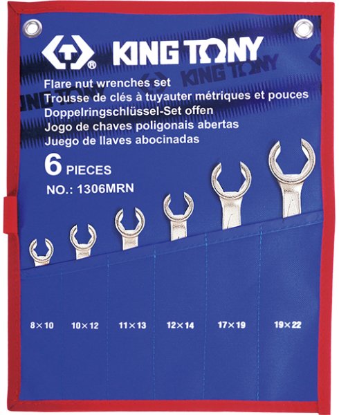 Набір ключів розрізних 6од. 8-22мм King Tony (1306MRN) купити