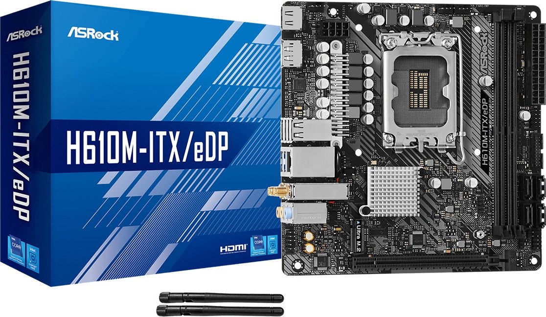 Материнская плата ASRock H610M-ITX/eDP s-1700 H610 купить | Elmir ...