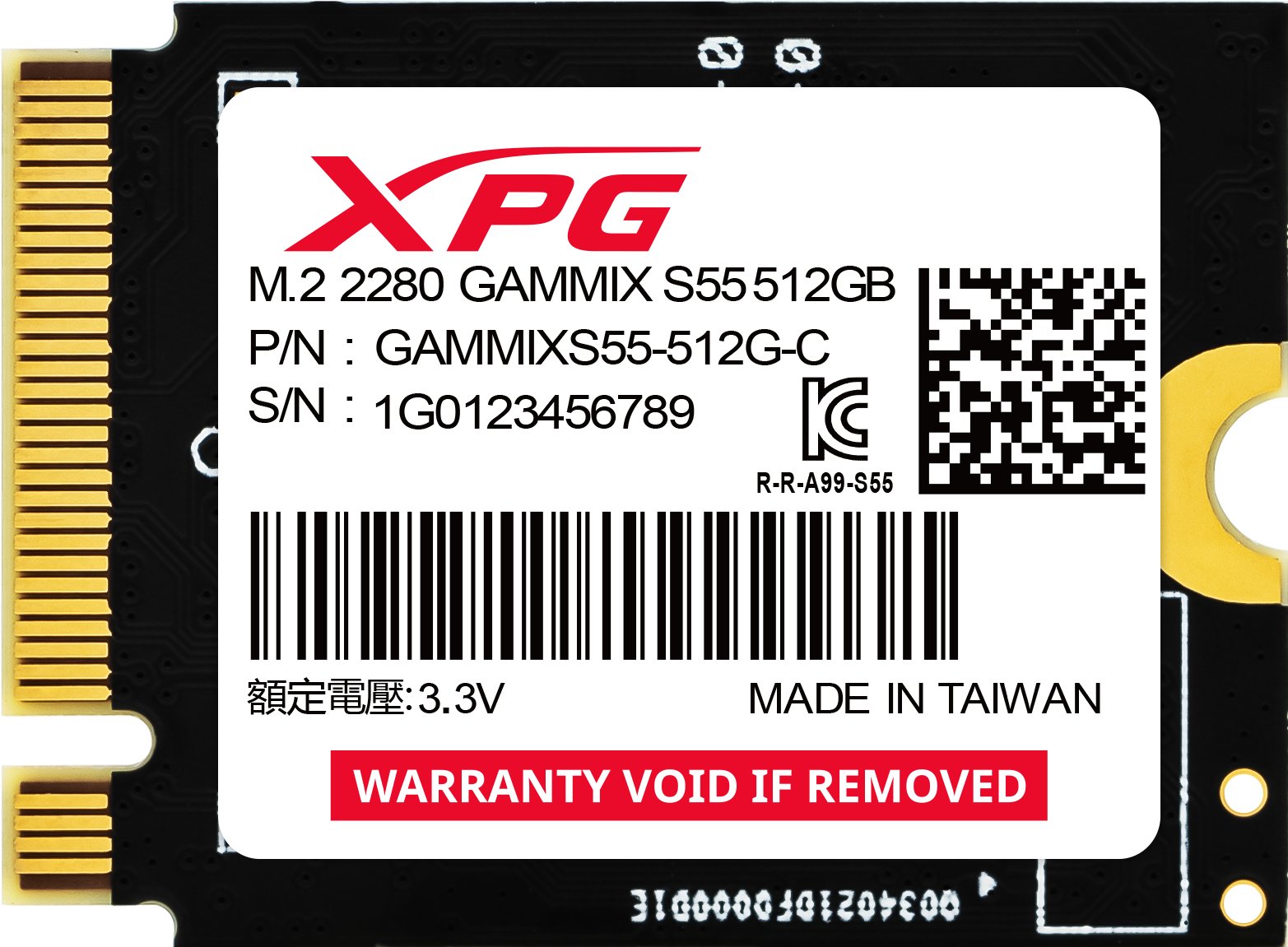 SSD-накопитель M.2 512GB A-Data XPG Gammix S55 (SGAMMIXS55-512G-C ...
