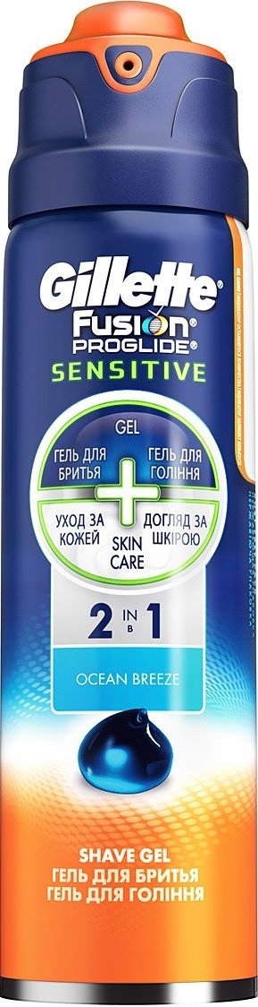 Гель для бритья Gillette Fusion ProGlide Sensitive Ocean Breeze 170мл ...