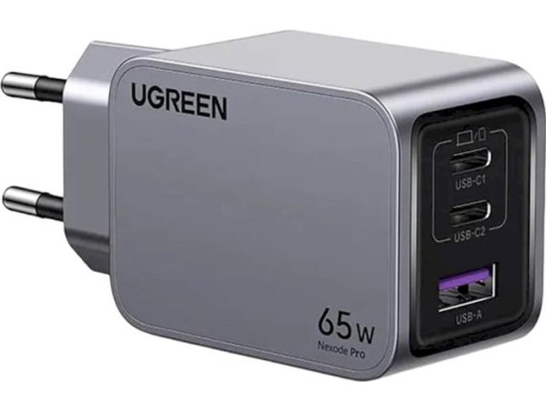 Мережевий зарядний пристрій UGREEN X755 Nexode Pro GaN 65W (25871