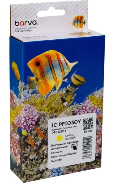 Фото - Картридж Barva   Canon PFI-030Y/3492C001AA 55 мл Yellow  IC-PFI030Y (IC-PFI030Y)