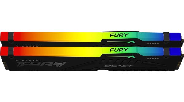 Модуль памяти Kingston Fury DDR5 32GB 2x16GB 6000MHz Beast RGB