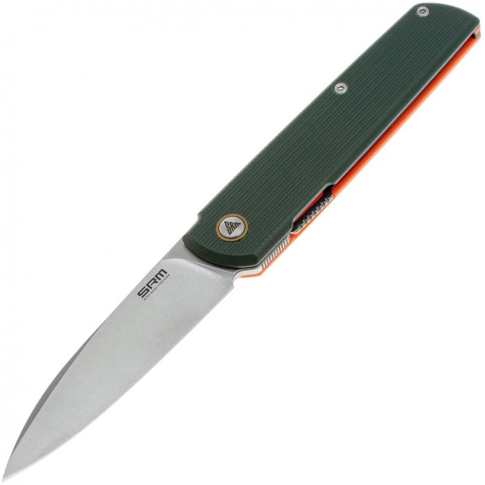 Ніж SRM Qrick Sandvik 4C28N G10 Orange/Green (408L-GX) купити