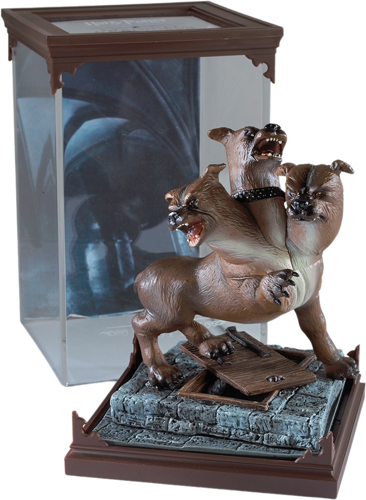 Figurine Harry Potter – Fluffy Le Chien à Trois Têtes – Diorama 18,5 Cm – Noble Collection – Peint Main