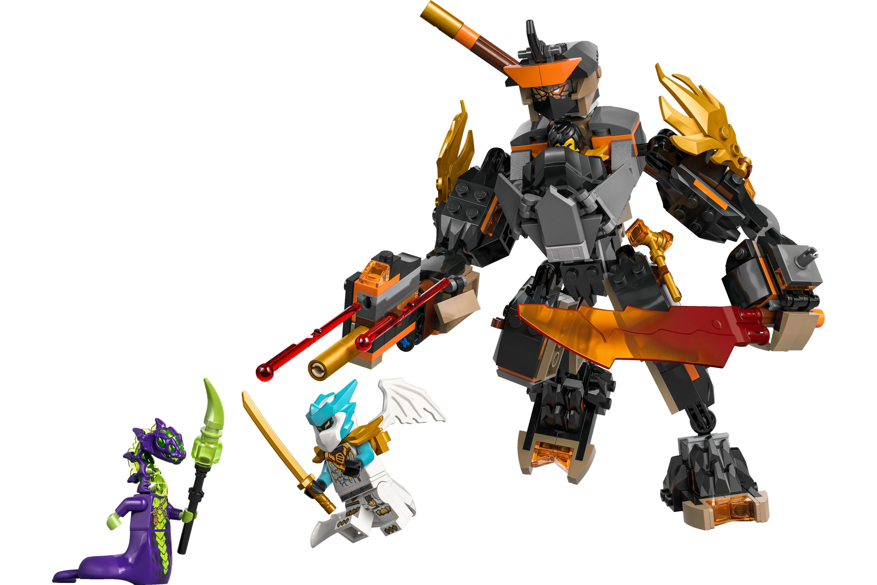 Конструктор LEGO Ninjago Робот Коула для миссии и Дракон Зейн