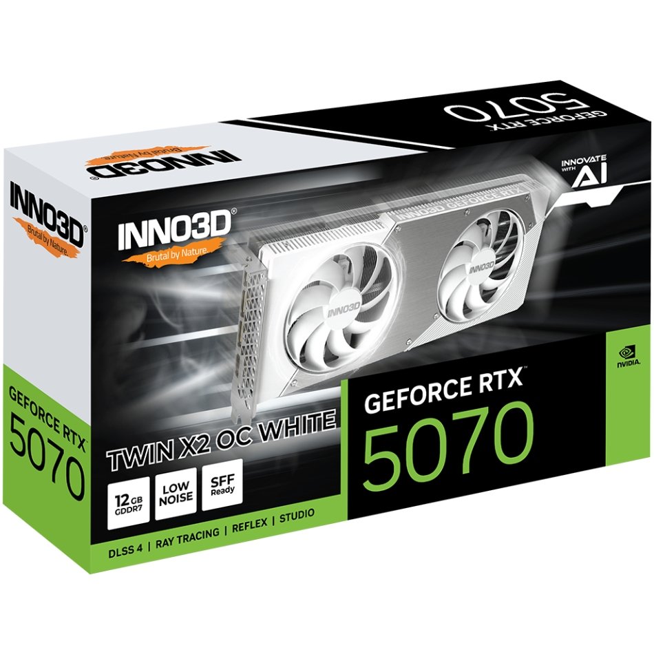 Видеокарта Inno3D PCI-E GeForce RTX 5070 12GB DDR7 TWIN X2 OC