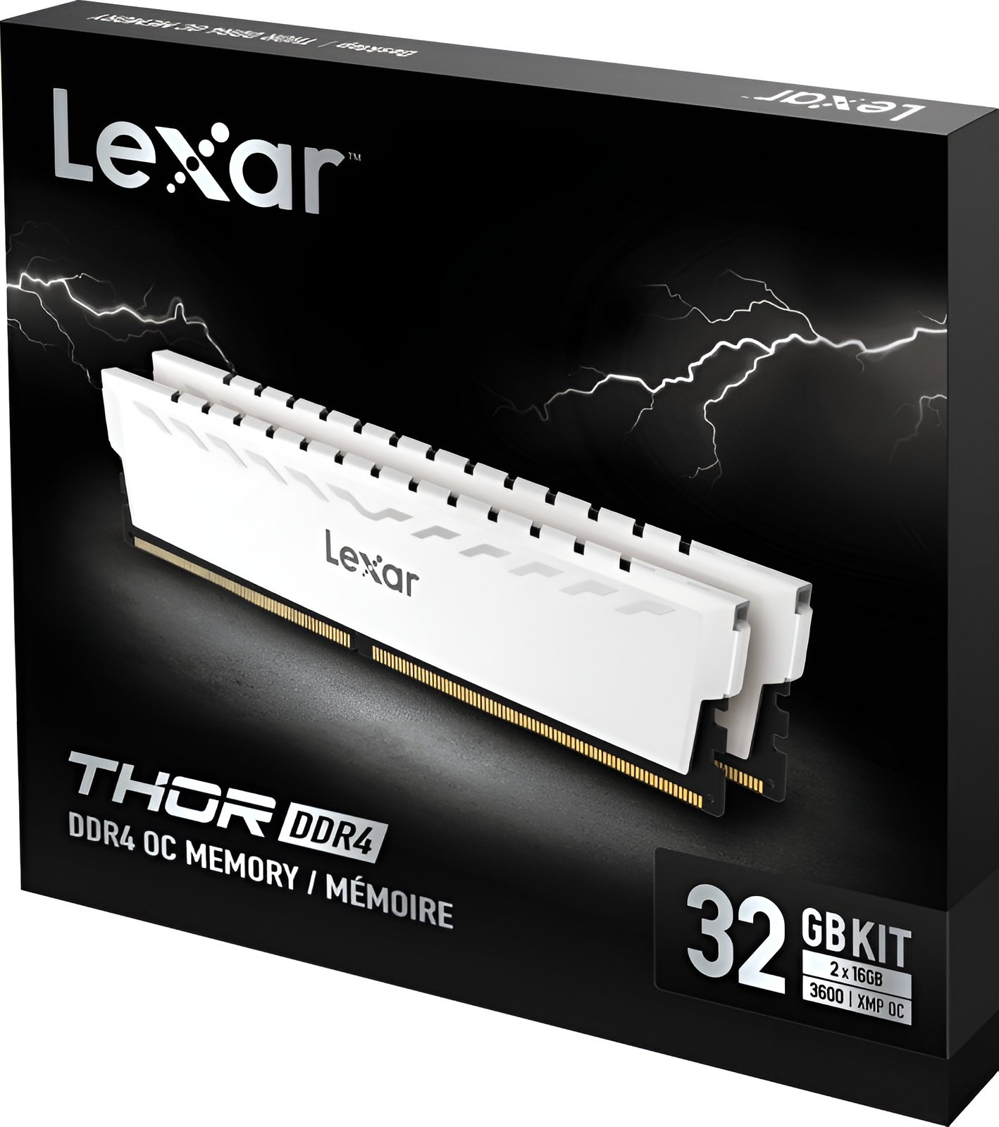 [新品未開封] lexar DDR4 32GB(32GB×1) ノート用 Модуль памяти Lexar DDR4 32GB 2x16GB 3600MHz Thor White (LD4BU016G
