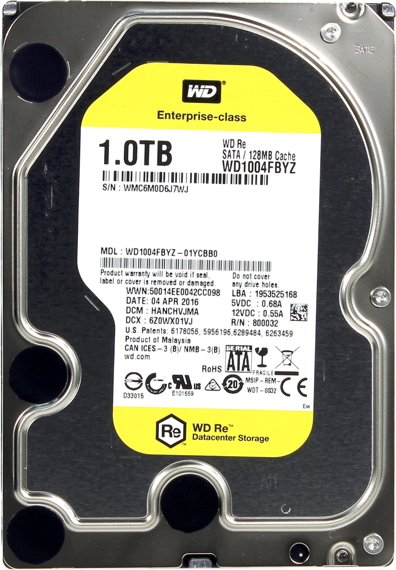 Жесткий диск 3.5" SATA 1TB WD Raid Edition 4 (WD1004FBYZ) купить ...