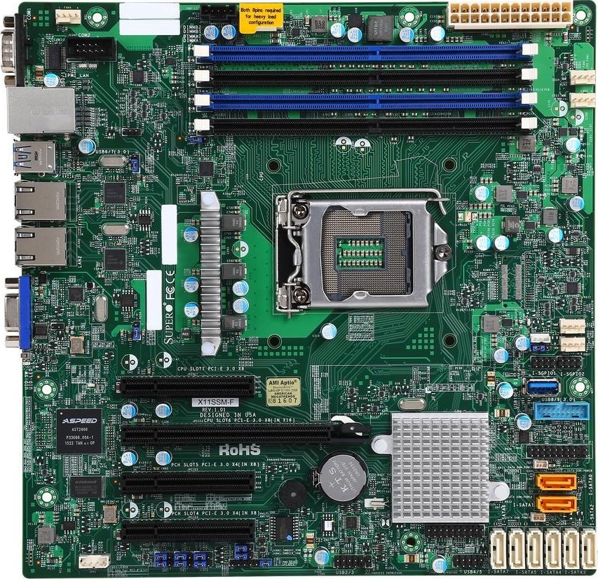 Материнская плата 1X-1151 Supermicro X11SSM-F (MBD-X11SSM-F-O) купить ...