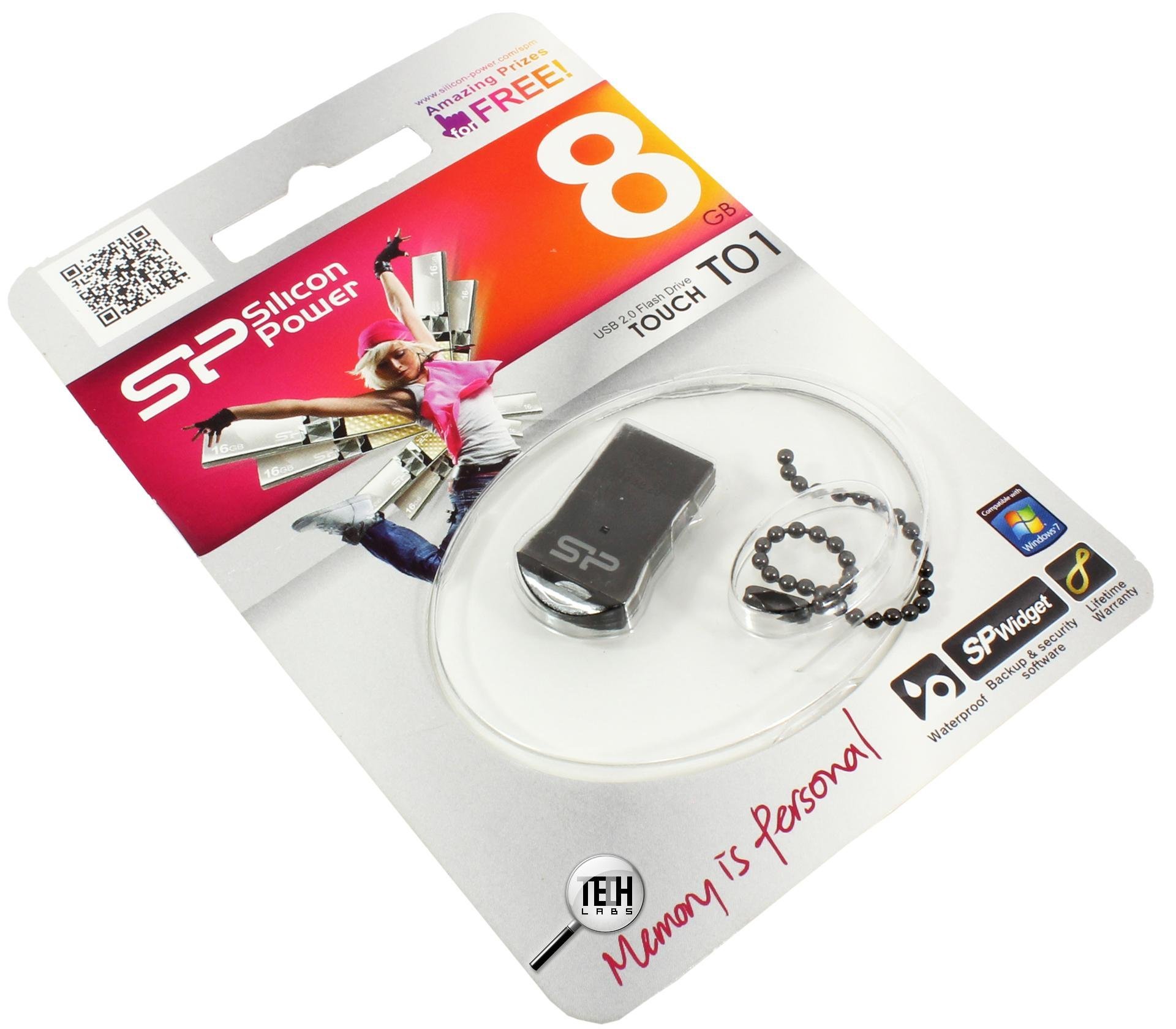 USB флеш накопитель 8GB Silicon Power Touch T01 Titanium ...