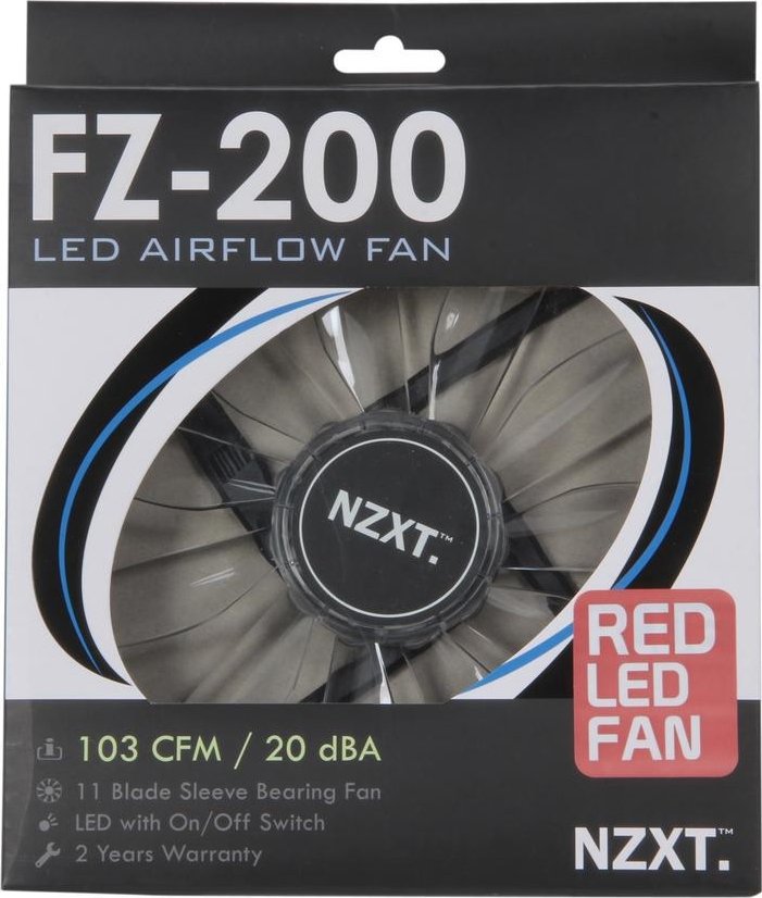 Кулер для корпуса Вентилятор для корпуса 200mm NZXT FZ LED Airflow Fan ...
