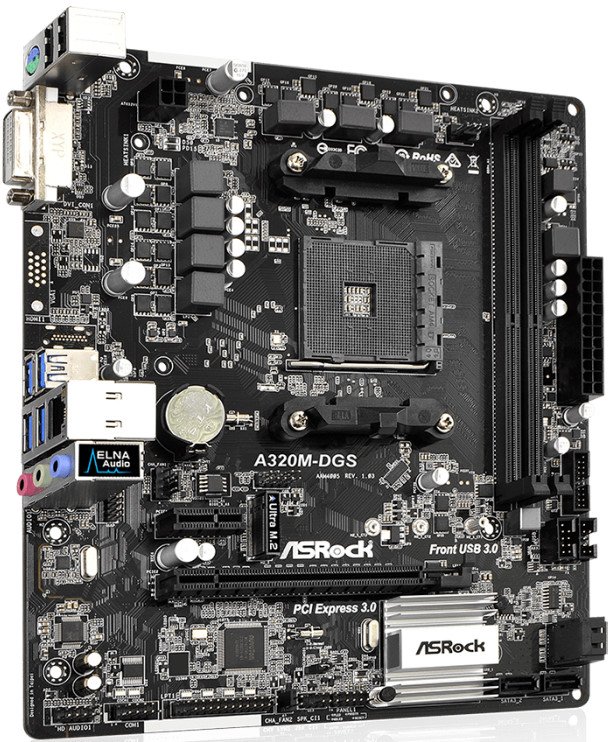 Материнская плата ASRock A320M-DGS s-AM4 A320 купить | Elmir - цена ...